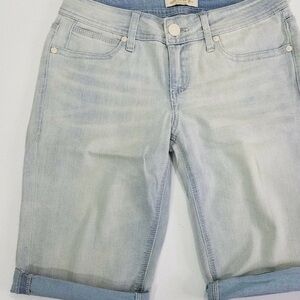 7 For All Mankind Light Blue Denim Bermuda Shorts